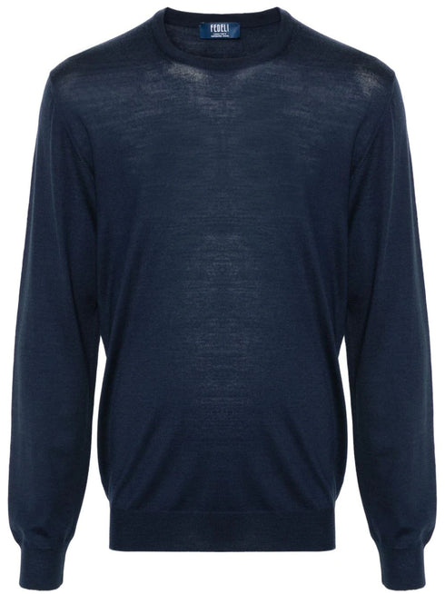 fine-knit virgin-wool jumper